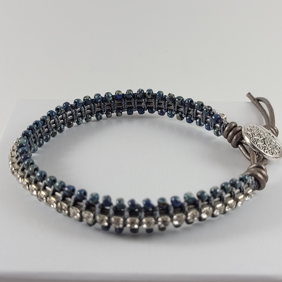 Macrame Beads Rhinestones Bracelet - Picture 4 of 4